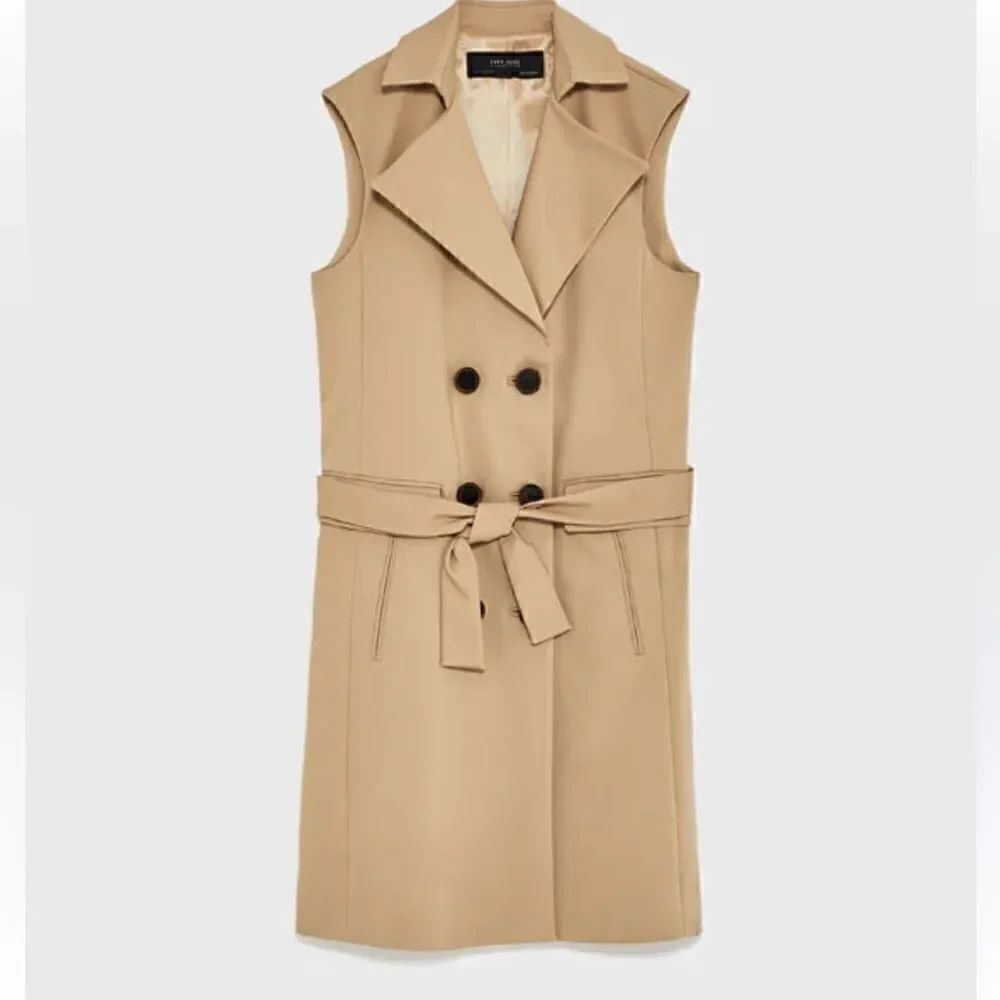 ZARA Double Breasted Waistcoat Dress L